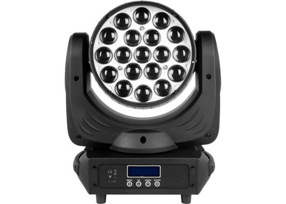 Zoom 19pcs * 15W Led Moving Head Wash Concert / Wedding Stage Light Red Green Blue supplier